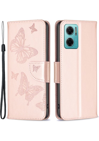 Xiaomi Için Redmi Note 11E 5g/redmi 10 5g/10 Prime+ 5g Bf Baskı Desen Kelebekleri Baskı Stand Kılıfı Cüzdan Telefon Deri Kapak Golü (Yurt Dışından)