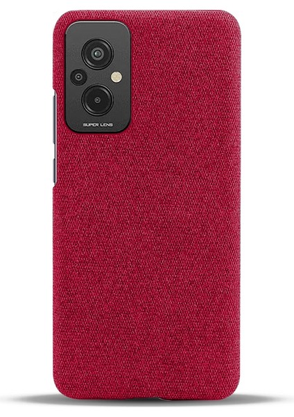 Xiaomi Redmi Için 11 Prime 4g Şok-Absorpsiyon Cep Telefon Kılıfı Kabuk Düz Renk Sert Pc+Bez Telefon Kapak-Kırmızı (Yurt Dışından) modelleri