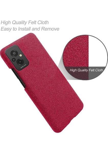 Xiaomi Redmi Için 11 Prime 4g Şok-Absorpsiyon Cep Telefon Kılıfı Kabuk Düz Renk Sert Pc+Bez Telefon Kapak-Kırmızı (Yurt Dışından) fırsatları