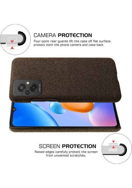 Xiaomi Redmi Için 11 Prime 4g Şok-Absorpsiyon Cep Telefon Kılıfı Kabuk Düz Renk Sert Pc+Kumaş Telefon Kapak-Kahverengi (Yurt Dışından) indirimleri
