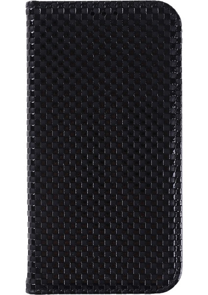 Xiaomi Poco M4 Pro 4g Için Pu Deri Telefon Kapağı, Baskılı Izgara Desen Standı Kılıfı Manyetik Otomatik Emzik Cüzdan Case-Black (Yurt Dışından) indirimleri
