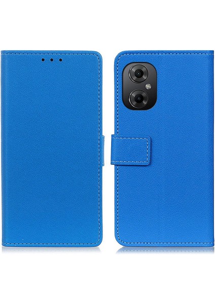 Xiaomi Için Poco M4 5g / Poco M5 4g / 5g Doku Pu Pu Deri Deri Kılıf Stand Manyetik Kapatma Şok Geçirmez Tam Vücut Koruyucu Kapak Blue (Yurt Dışından)