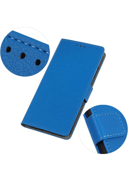 Xiaomi Için Poco M4 5g / Poco M5 4g / 5g Doku Pu Pu Deri Deri Kılıf Stand Manyetik Kapatma Şok Geçirmez Tam Vücut Koruyucu Kapak Blue (Yurt Dışından)