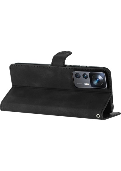 Xiaomi 12T 5G/12T Pro 5g/redmi K50 Ultra Çiçek Baskılı Stand Cüzdan Flip Cover-Black Için Deri Telefon Kasası (Yurt Dışından) indirimleri