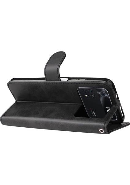 Xiaomi Için Poco M4 Pro Cüzdan Stand Özellik Pu Deri Telefon Kılıfı Manyetik Toka Fermuar Cep Şok Geçirmez (Yurt Dışından) indirimleri