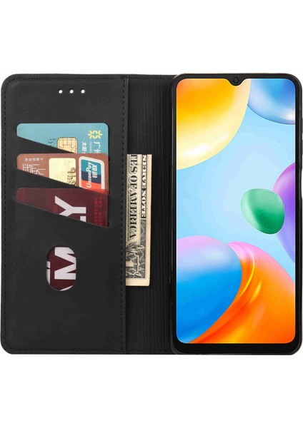 Xiaomi Redmi Için 10C Cilt-Touch Hissetme Şok Geçirmez Cüzdan Standı Deri Telefon Kasası-Siyah (Yurt Dışından) fiyatları