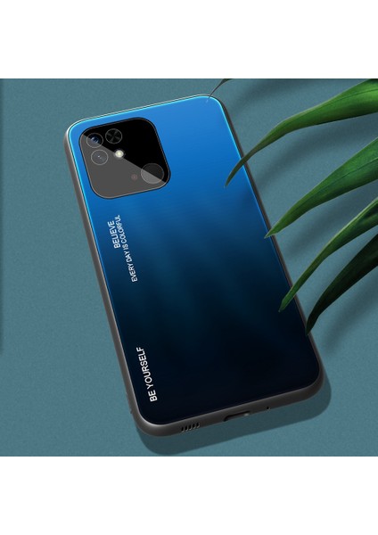 Xiaomi Redmi Için 10C Cep Telefonu Koruma Gradyan Renk Temsilli Cam Geri+Yumuşak Tpu Kenar Kasa Mavisi/siyah (Yurt Dışından) indirimleri