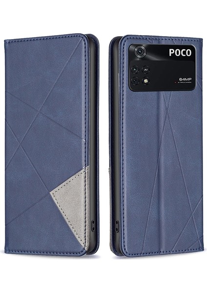 Xiaomi Için Poco M4 Pro 4g Pu Deri Kart Tutucu Baskıda Baskıda Baskı (Yurt Dışından)