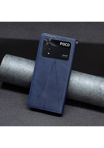 Xiaomi Için Poco M4 Pro 4g Pu Deri Kart Tutucu Baskıda Baskıda Baskı (Yurt Dışından)