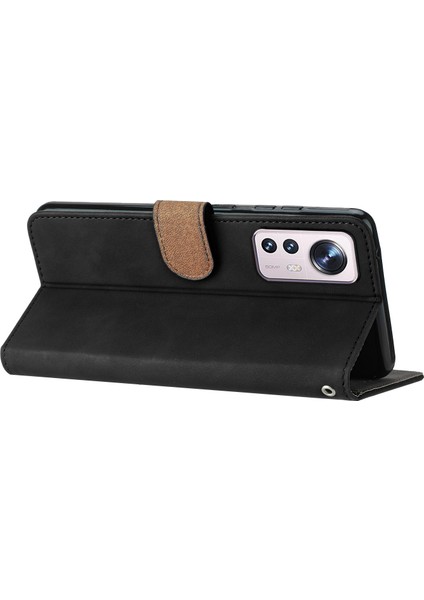 Xiaomi 12 Lite 5g Baskılı Kelebek Telefon Kılıfı Deri Cüzdan Flip Stand Telefon Shell-Black (Yurt Dışından) indirimleri