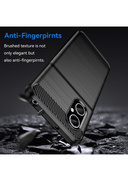 Xiaomi Poco M4 Için 5g Dayanıklı Tpu Cep Telefonu Kılıfı Karbon Fiber Doku Fırçalanmış Yüzey Giyim Dayanıklı Kapak Siyahı (Yurt Dışından) modelleri