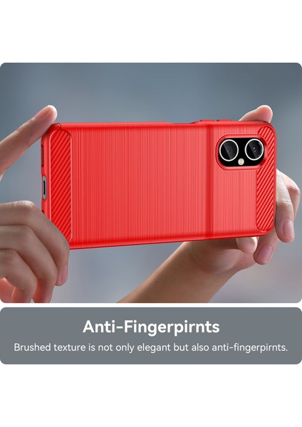 Xiaomi Poco M4 Için 5g Dayanıklı Tpu Cep Telefonu Kılıfı Karbon Fiber Doku Fırçalanmış Yüzeye Dayanıklı Kapak-Kırmızı (Yurt Dışından) fırsatları