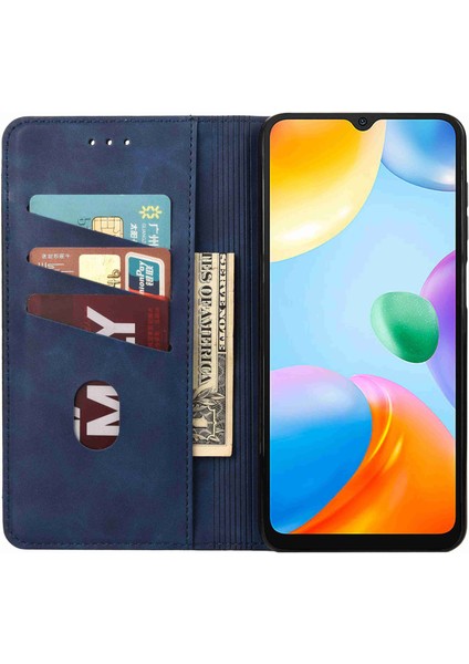Xiaomi Redmi Için 10C Cilt Touch Hissetme Şok Geçirmez Cüzdan Standı Deri Telefon Vaka-Mavisi (Yurt Dışından) fiyatları