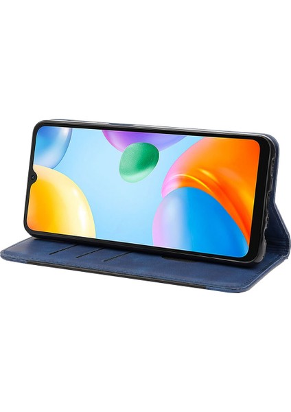 Xiaomi Redmi Için 10C Cilt Touch Hissetme Şok Geçirmez Cüzdan Standı Deri Telefon Vaka-Mavisi (Yurt Dışından) modelleri