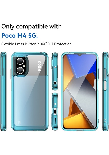 Xiaomi Poco M4 Için 5g Yükseltilmiş Çerçeve Damla Koruma Telefon Kapağı Sert Akrilik+Tpu Toz Geçirmez Cep Telefon (Yurt Dışından) fiyatları