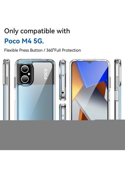 Xiaomi Poco M4 Için 5g Yükseltilmiş Çerçeve Damla Koruma Telefon Kapağı Sert Akrilik+Tpu Toz Geçirmez Cep Telefon (Yurt Dışından) fırsatları
