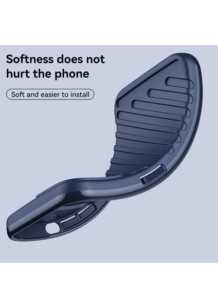 Xiaomi Poco X4 Pro 5g Thunder Serisi Twill Doku Esnek Tpu Cep Telefon Kılıfı Kalınlaştırılmış Dalgalı Anti-Drop Cover-Blue (Yurt Dışından)
