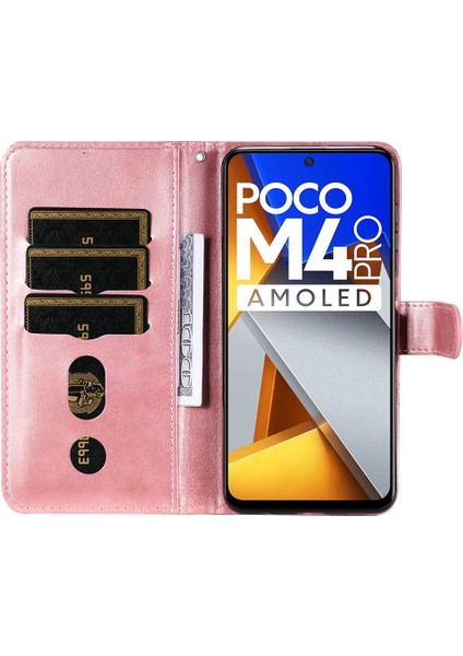 Xiaomi Için Poco M4 Pro Cüzdan Stand Özelliği Pu Deri Telefon Kılıfı Manyetik Tokalı Cep Pep Şok Geçirmez (Yurt Dışından) modelleri