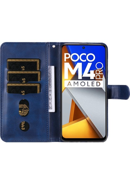 Xiaomi Için Poco M4 Pro Cüzdan Stand Özelliği Pu Deri Telefon Kılıfı Manyetik Toka Fermuar Cep Şok Geçirmez Kapak Mavisi (Yurt Dışından) modelleri