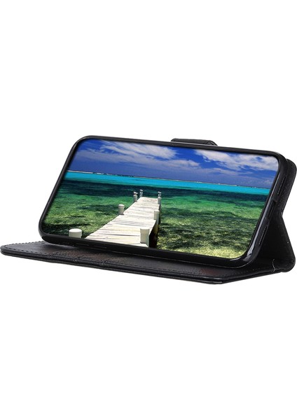 Xiaomi Için Khazneh 12T 5g/redmi K50 Ultra 5G/12T Pro 5g Cowhide Doku Pu Deri Cüzdan Kılıf Katlanabilir Stand Telefon Tam Koruma Kabuk Black (Yurt Dışından) fırsatları
