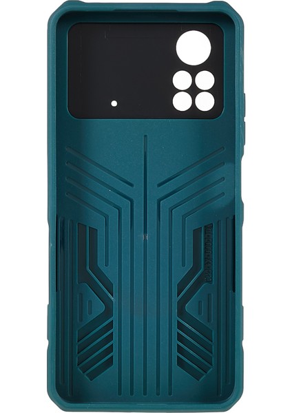 Mechwarrior Xiaomi Için Poco X4 Pro 5g Giyim Dirençli Damla Damla Damlı Yumuşak Tpu Sert Pc Sert Zırh Kılıfı Geri Klip Kickstand Telefon Kabuk Yeşili (Yurt Dışından) modelleri