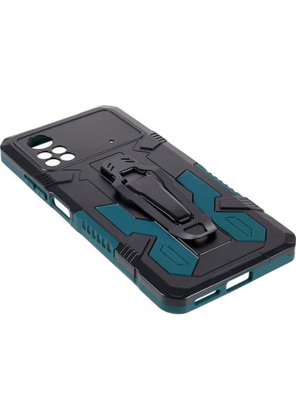 Mechwarrior Xiaomi Için Poco X4 Pro 5g Giyim Dirençli Damla Damla Damlı Yumuşak Tpu Sert Pc Sert Zırh Kılıfı Geri Klip Kickstand Telefon Kabuk Yeşili (Yurt Dışından) fırsatları
