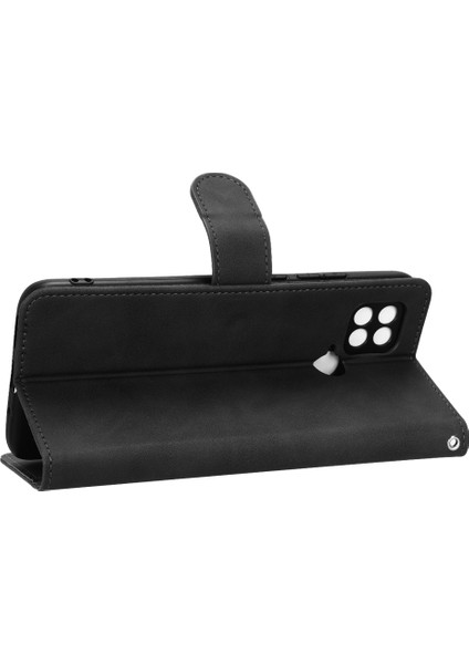 Xiaomi Için Poco C40 4g Pu Deri Deri Touch Duygu Stand Telefon Kılıfı Folio Flip Cüzdan Manyetik Toka Kapak Black (Yurt Dışından)