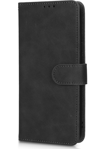 Xiaomi Için Poco C40 4g Pu Deri Deri Touch Duygu Stand Telefon Kılıfı Folio Flip Cüzdan Manyetik Toka Kapak Black (Yurt Dışından)