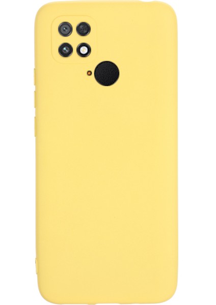Xiaomi Poco C40 4g Için Sıvı Silikon Telefon Kılıfı, Yumuşak Fiber Astar Strap-Sarı (Yurt Dışından)