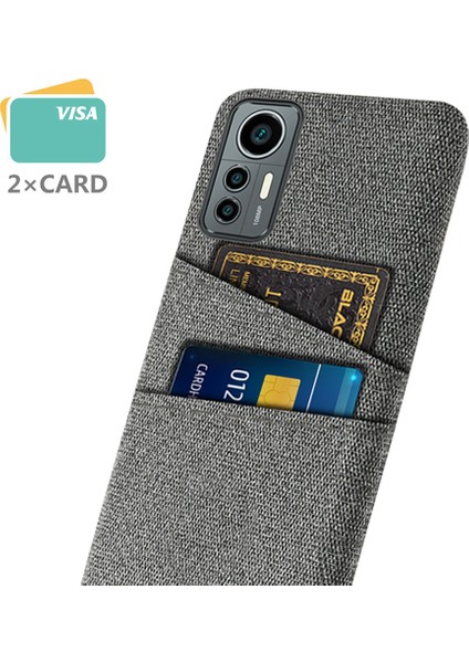 Xiaomi Için 12 Lite 5g Ultra Ince Kumaş Doku Çift Kart Yuvası ile Çizgiye Dayanıklı Telefon Kılıfı Giyim Dayanıklı Telefon Kabuk Grey (Yurt Dışından) modelleri