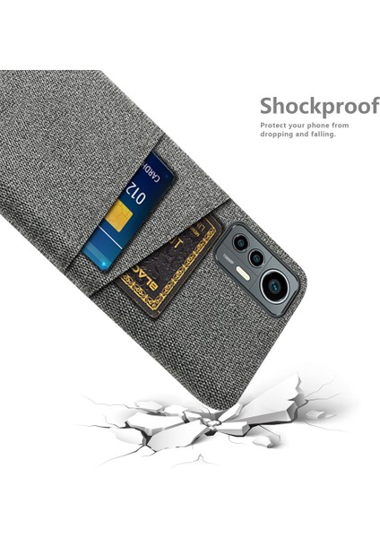 Xiaomi Için 12 Lite 5g Ultra Ince Kumaş Doku Çift Kart Yuvası ile Çizgiye Dayanıklı Telefon Kılıfı Giyim Dayanıklı Telefon Kabuk Grey (Yurt Dışından) fırsatları