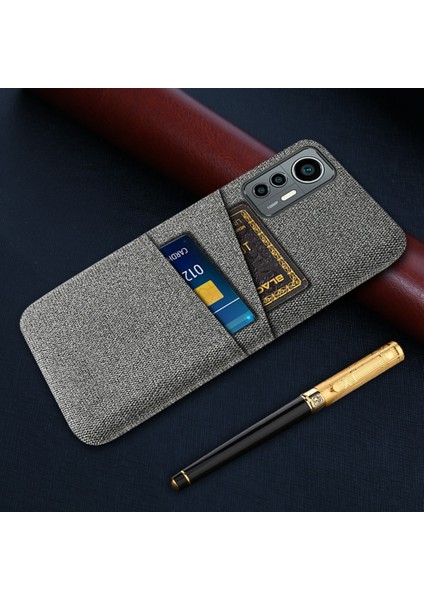 Xiaomi Için 12 Lite 5g Ultra Ince Kumaş Doku Çift Kart Yuvası ile Çizgiye Dayanıklı Telefon Kılıfı Giyim Dayanıklı Telefon Kabuk Grey (Yurt Dışından) indirimleri