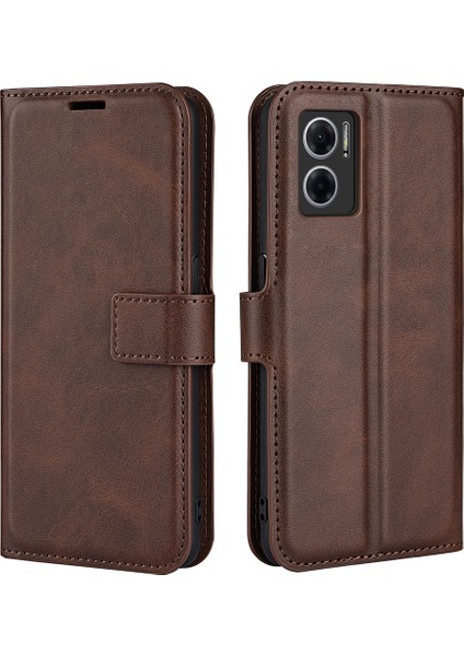 Xiaomi Için Redmi Note 11E 5g/redmi 10 5g/redmi 10 Prime+ 5g Dokulu Pu Deri Kapak Standı Özellik Manyetik Kapatma Şok Geçirmez Flip Cüzdan Korsa-Kahverengi (Yurt Dışından)