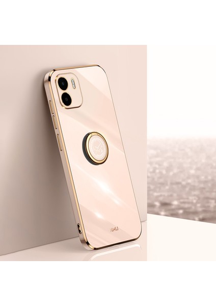 Xiaomi Redmi A1 4g/a2 4g Için Xinli Kickstand Telefon Kılıfı, Elektrokaplama Altın Kenar Tpu Telefon Kapağı Halka Tutucu-Pembe (Yurt Dışından) indirimleri