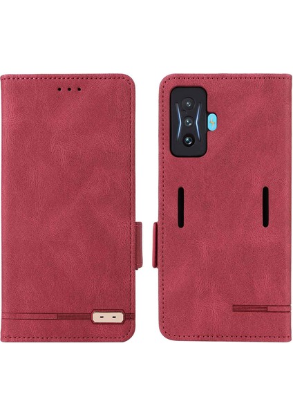 Xiaomi Için Poco F4 Gt/redmı K50 Pu Pu Pu Deri Yan Manyetik Kılıf Kılıf Stand Donanım Tasarımı Telefon Kapak-Rose (Yurt Dışından)