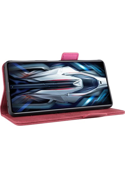 Xiaomi Için Poco F4 Gt/redmı K50 Pu Pu Pu Deri Yan Manyetik Kılıf Kılıf Stand Donanım Tasarımı Telefon Kapak-Rose (Yurt Dışından) fırsatları