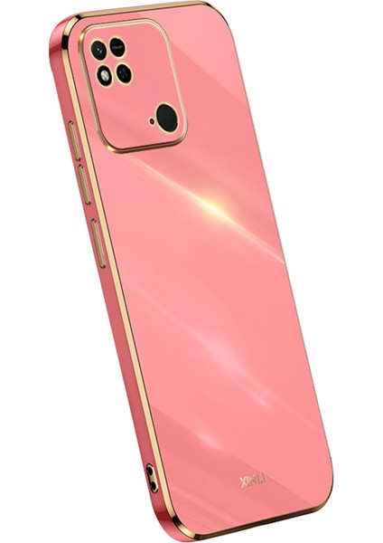 Xiaomi Redmi Için Xinli 10C 4g Elektrokaplatma Altın Kenar, Tpu Anti Tpu Telefon Kapak-Kırmızı (Yurt Dışından)