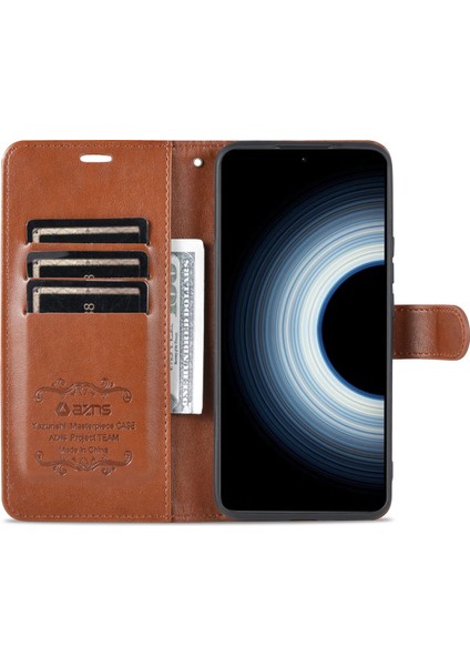 Xiaomi Redmi K50 Için Ultra 5G/12T 5g Cüzdan Telefon Kılıfı Şok Geçirmez Pu Deri Deri Kapak Stand-Brown ile Çizelge Anti Tele Kılıfı (Yurt Dışından) fiyatları