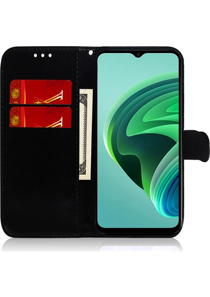 Xiaomi Redmi Için 10A Şok-Absorpsiyon Telefon Kabuğu Göze Çarpan Çiçek Deseni Aşınma Dirençli Manyetik Deri Koruyucu Telefon Kasası, Standı Cüzdan-Mor ile Kapak (Yurt Dışından)