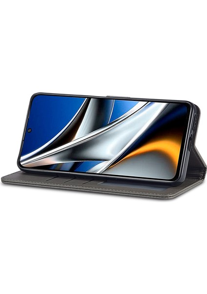 Xiaomi Için Poco M4 Pro 4g Iyi Korumalı Dokulu Pu Deri Flip Folio Stand Cüzdan Kasa Telefon Kılıfı Kapak Grey (Yurt Dışından) modelleri