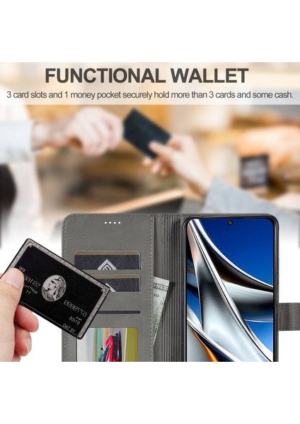 Xiaomi Için Poco M4 Pro 4g Iyi Korumalı Dokulu Pu Deri Flip Folio Stand Cüzdan Kasa Telefon Kılıfı Kapak Grey (Yurt Dışından) fırsatları