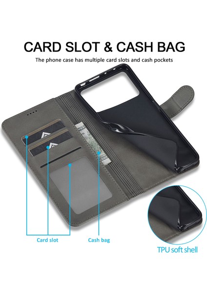 Xiaomi Için Poco M4 Pro 4g Iyi Korumalı Dokulu Pu Deri Flip Folio Stand Cüzdan Kasa Telefon Kılıfı Kapak Grey (Yurt Dışından) indirimleri