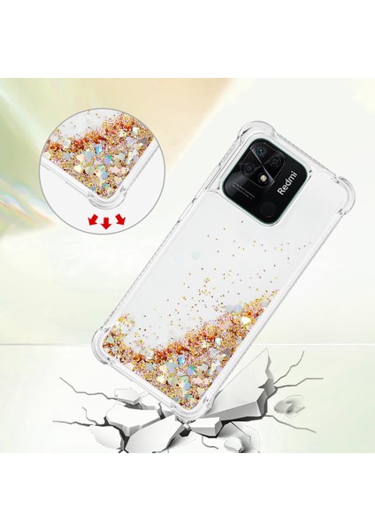 Xiaomi Redmi Için 10C Sıvı Quicksans ve Scratch-Dirençli Sequins Tpu Koruyucu Telefon Koruma Alanı/kalpler (Yurt Dışından) fırsatları