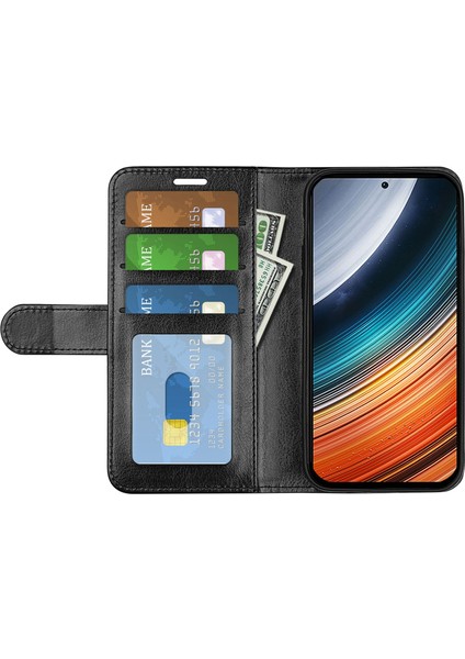 Xiaomi Için Poco F4 5g/redmi K40S 5g Şok Geçirmez Folio Flip Telefon Kılıfı Pu Deride Dirençli Çılgın At Doku Cüzdan Stand Iyi Koruma Kapak Black (Yurt Dışından) fiyatları