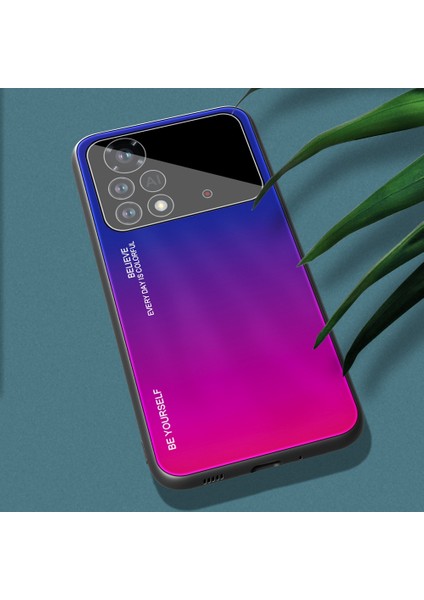 Xiaomi Poco X4 Pro 5g Şok Geçirmez Koruyucu Kabuk, Gradyan Renk Temperli Cam Arka+Yumuşak Tpu Kenarı Telefon Kasası Mavisi/gül (Yurt Dışından) indirimleri
