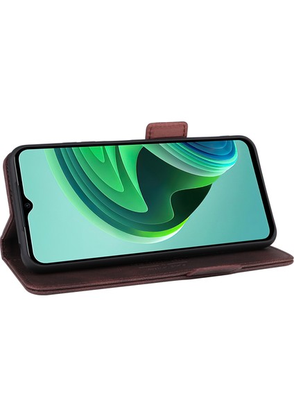 Xiaomi Için Redmi 10 5g/redmi 10 Prime+ 5g/redmi Not 11E 5g Donanım Dekoru Deri Telefon Kılıfı Çift Manyetik Toka Koruyucu Stand Flip Cüzdan Kapak Kavurdu (Yurt Dışından)