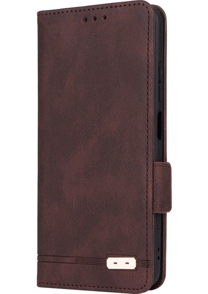 Xiaomi Için Redmi 10 5g/redmi 10 Prime+ 5g/redmi Not 11E 5g Donanım Dekoru Deri Telefon Kılıfı Çift Manyetik Toka Koruyucu Stand Flip Cüzdan Kapak Kavurdu (Yurt Dışından)