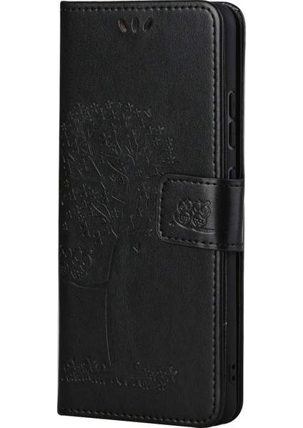 Xiaomi Redmi Için 10C Stand Pu Deri Kılıf Baskılı Baykuş Ağacı Desen Cüzdan Kapağı Strap-Black (Yurt Dışından) fırsatları