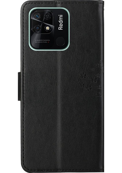Xiaomi Redmi Için 10C Stand Pu Deri Kılıf Baskılı Baykuş Ağacı Desen Cüzdan Kapağı Strap-Black (Yurt Dışından) indirimleri