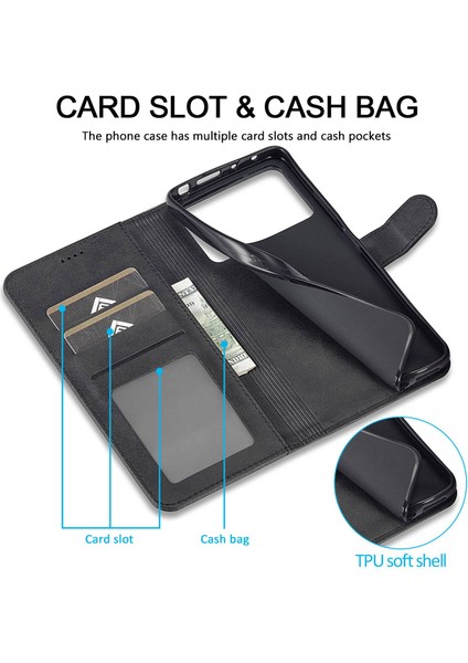 Xiaomi Için Poco M4 Pro 4g Iyi Korumalı Dokulu Pu Deri Flip Folio Stand Cüzdan Kasa Telefon Kılıfı Kapak Black (Yurt Dışından)